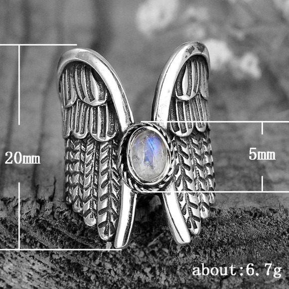 💎925 Silver Plated New Arrival Angel Wings Rings For Women, MLNN1290 - Picture 5 of 6